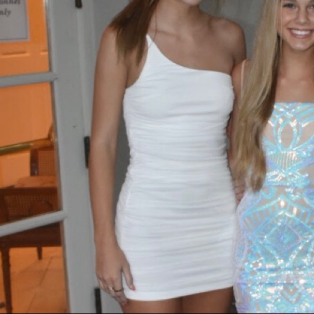 White off the shoulder dress